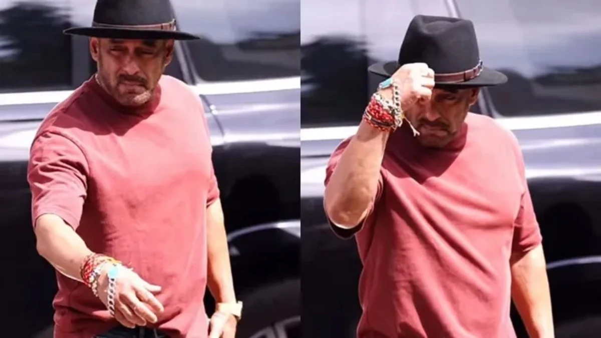 Salman Khan arrived at sister Alvira's house to get a Rakhi tied.